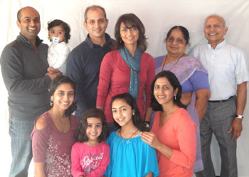 Yogi Shanti Desai with his family